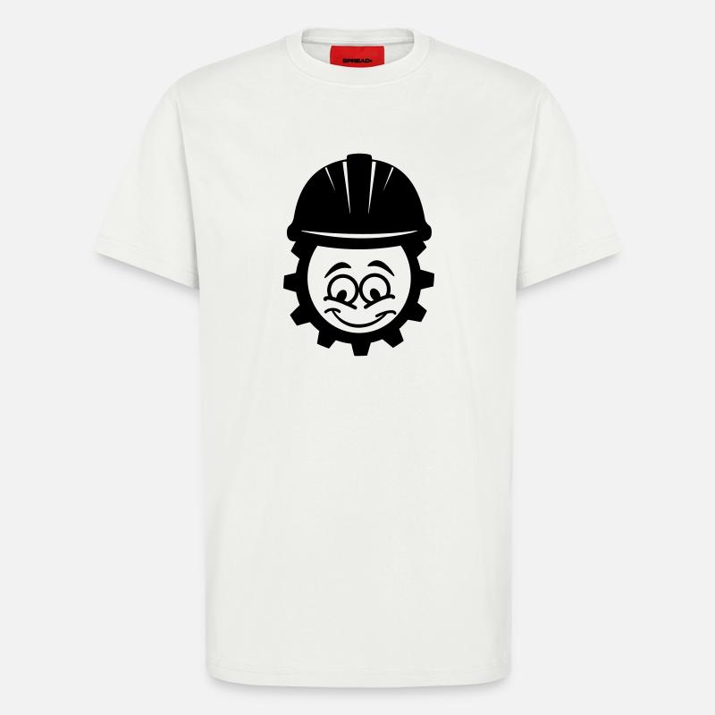Mechaniker mit Helm - T-Shirt - made by SPREAD - OFF WHITE