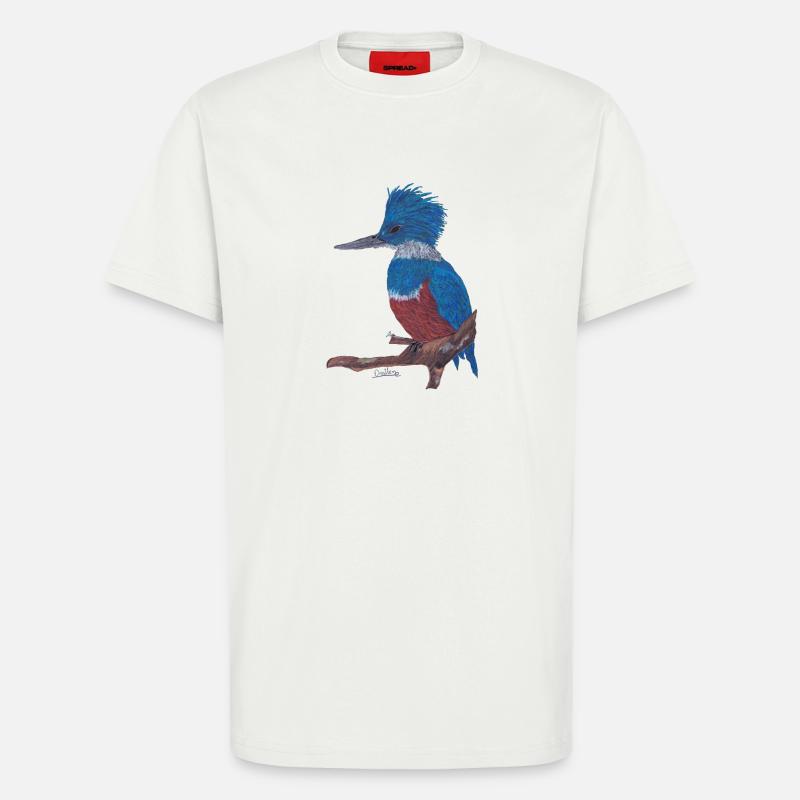 Ein charismatischer Eisvogel. - T-Shirt - made by SPREAD - OFF WHITE