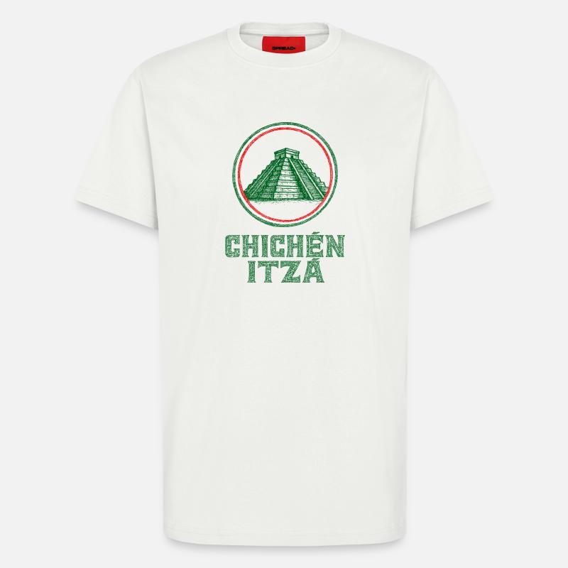 Chichén Itzá Tempel Flagge Mexiko - T-Shirt - made by SPREAD - OFF WHITE