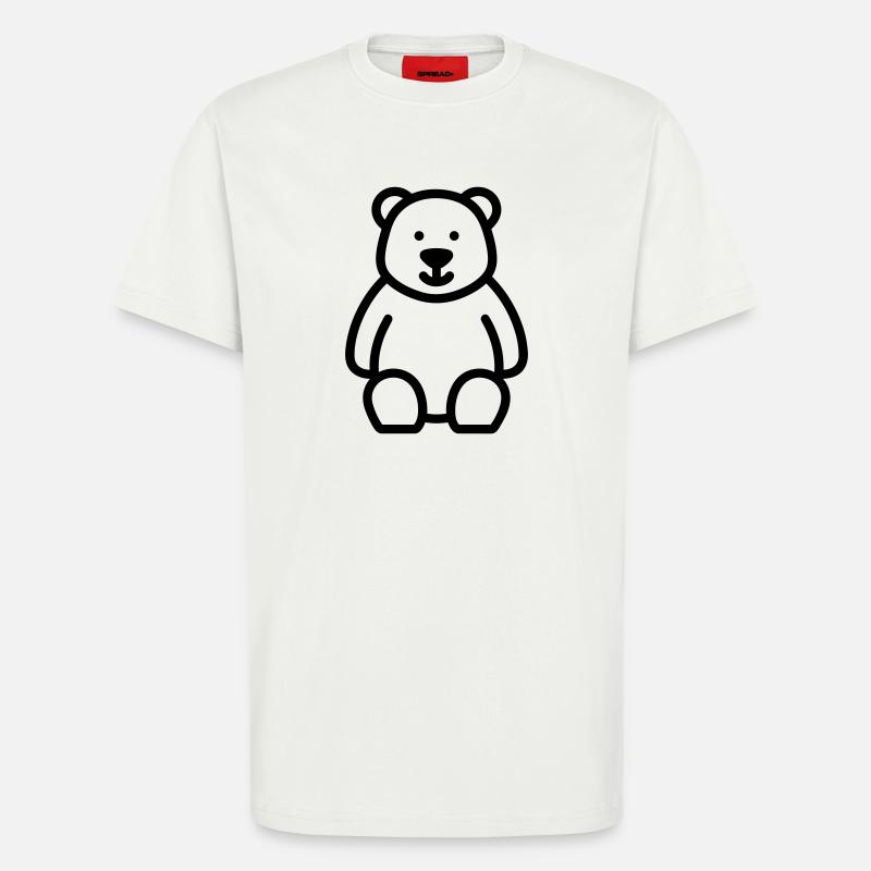 bear - T-Shirt - made by SPREAD - OFF WHITE