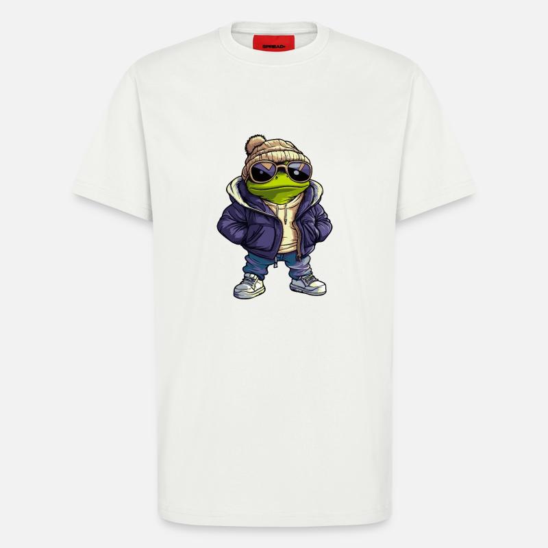 Frosch Cool Comic - T-Shirt - made by SPREAD - OFF WHITE