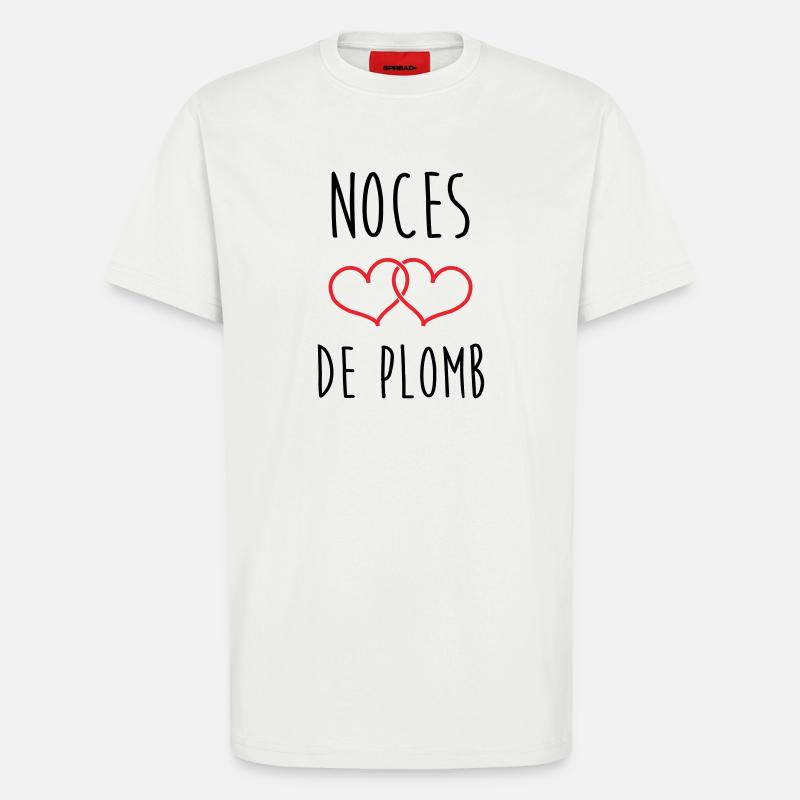 Lead Wedding 14 Jahre Ehe - T-Shirt - made by SPREAD - OFF WHITE