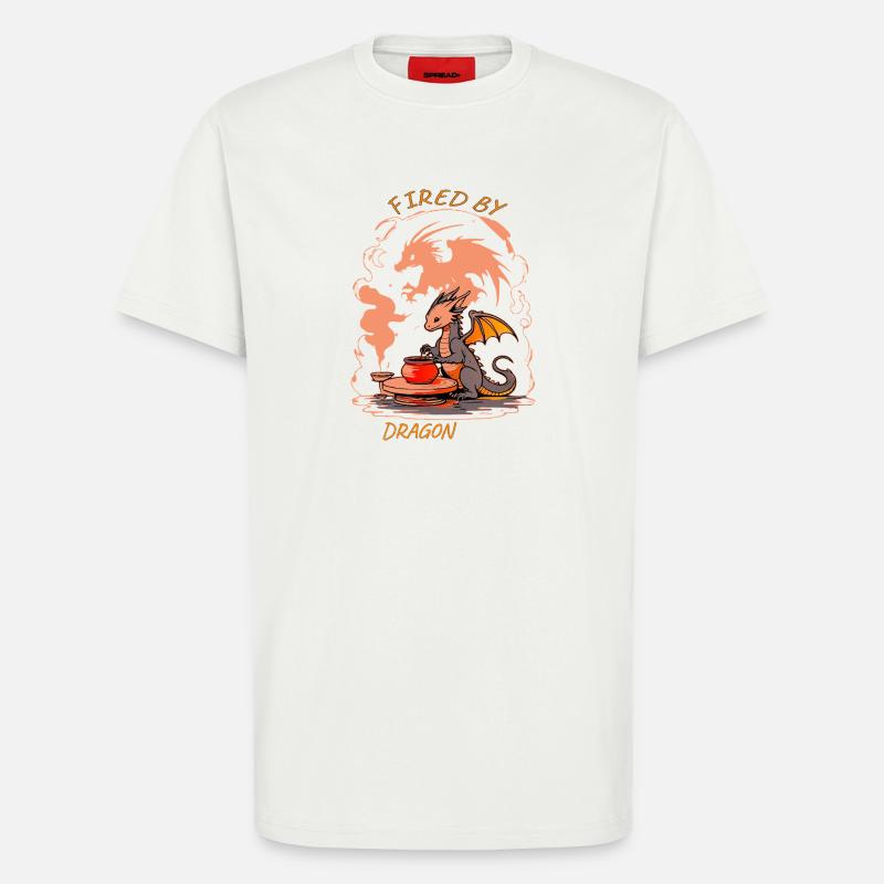Dragon Forge - Fired by Magic Pottery Art - T-Shirt - made by SPREAD - OFF WHITE