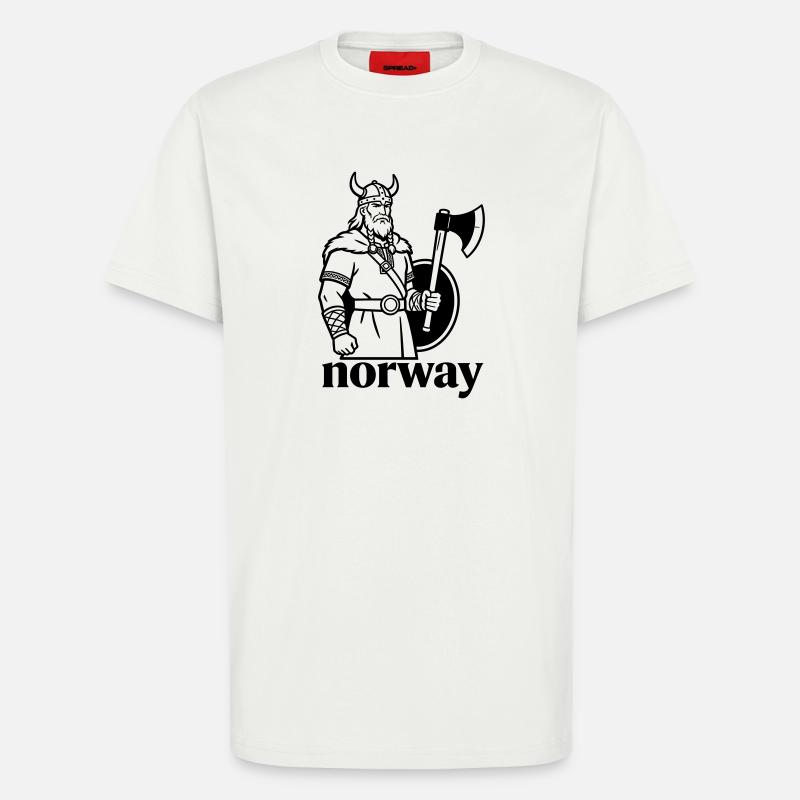 Norge - Organic Relaxed T-skjorte produsert i EU - OFF WHITE