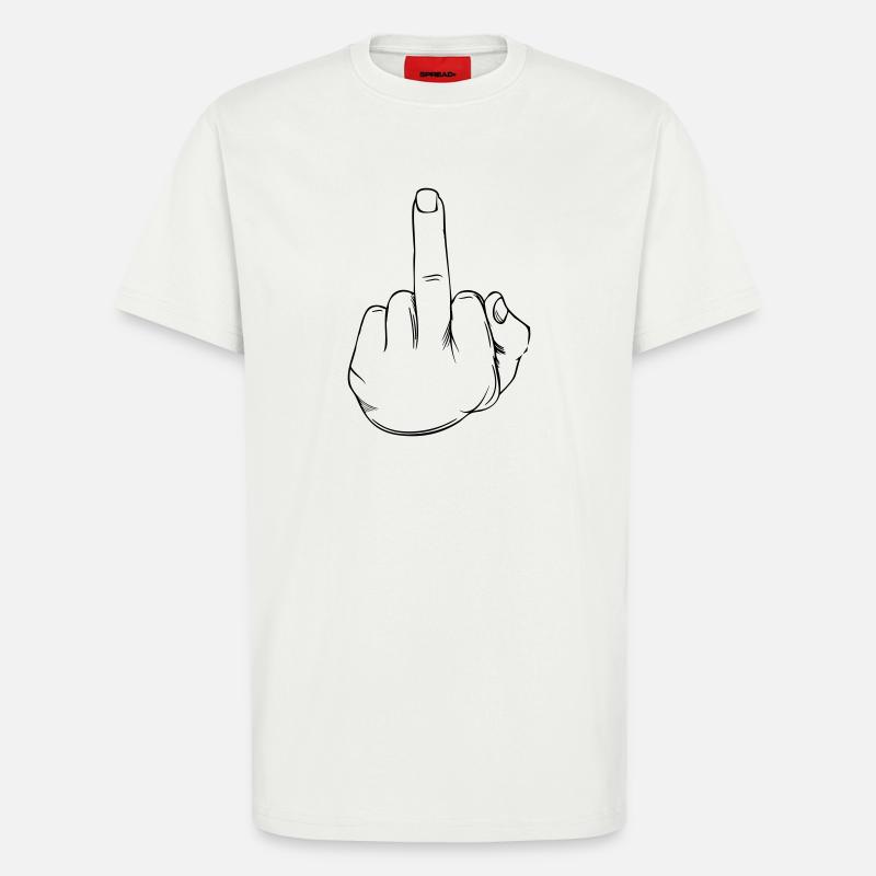 Mittelfinger Statement - T-Shirt - made by SPREAD - OFF WHITE