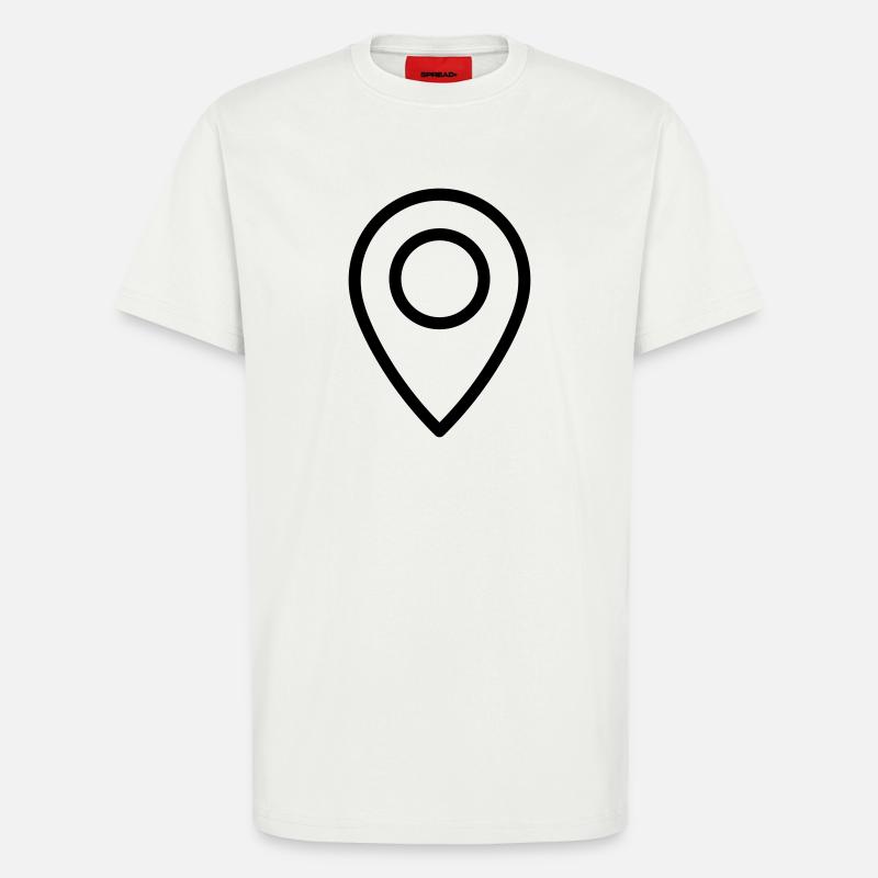 localisation - T-shirt bio décontracté fabriqué en UE - OFF WHITE