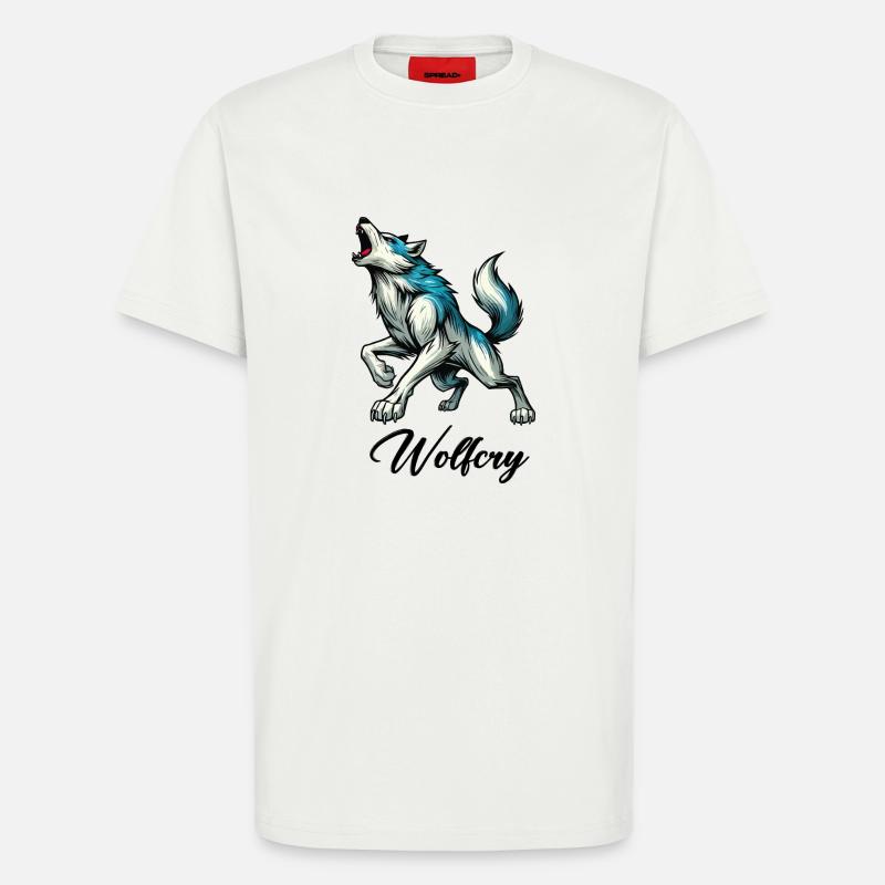 Wolf Comic - T-Shirt - made by SPREAD - OFF WHITE