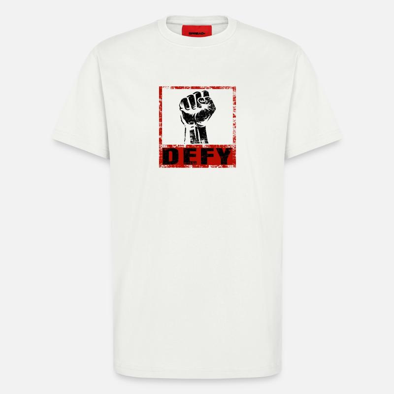 Strong & Clear – Statement Tee DEFY - T-Shirt - made by SPREAD - OFF WHITE