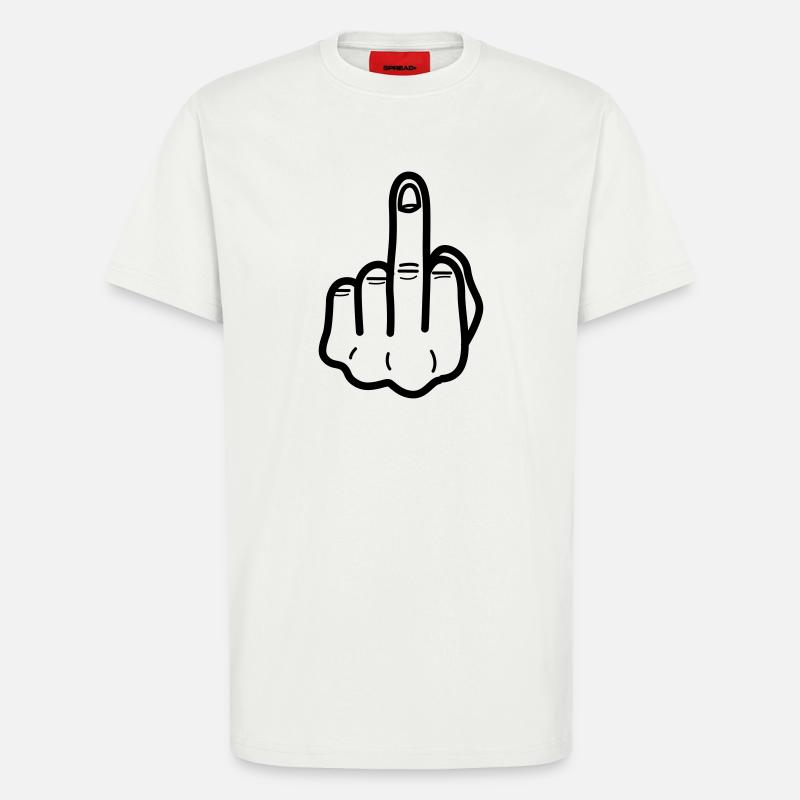 middlefinger Mittelfinger - T-Shirt - made by SPREAD - OFF WHITE