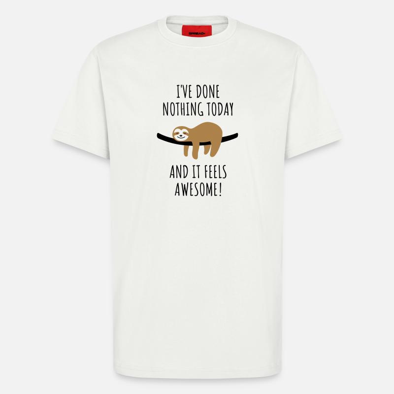 Faultier Spruch Nichts getan Geschenk - T-Shirt - made by SPREAD - OFF WHITE