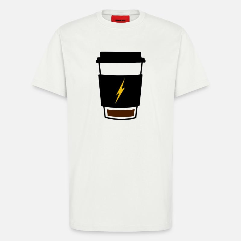 Low Battery Coffee - T-Shirt - made by SPREAD - OFF WHITE