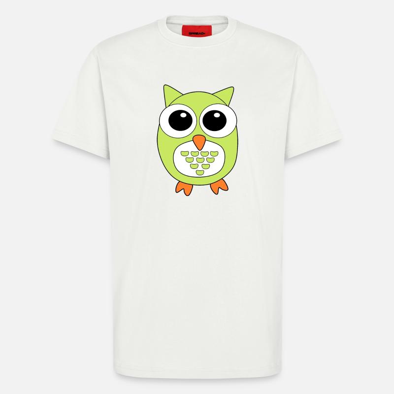 Eule grüne Eule - T-Shirt - made by SPREAD - OFF WHITE
