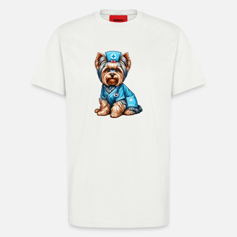 Yorkshire Terrier Krankenschwester - T-Shirt - made by SPREAD - OFF WHITE