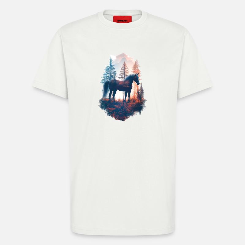 Pferd - T-Shirt - made by SPREAD - OFF WHITE