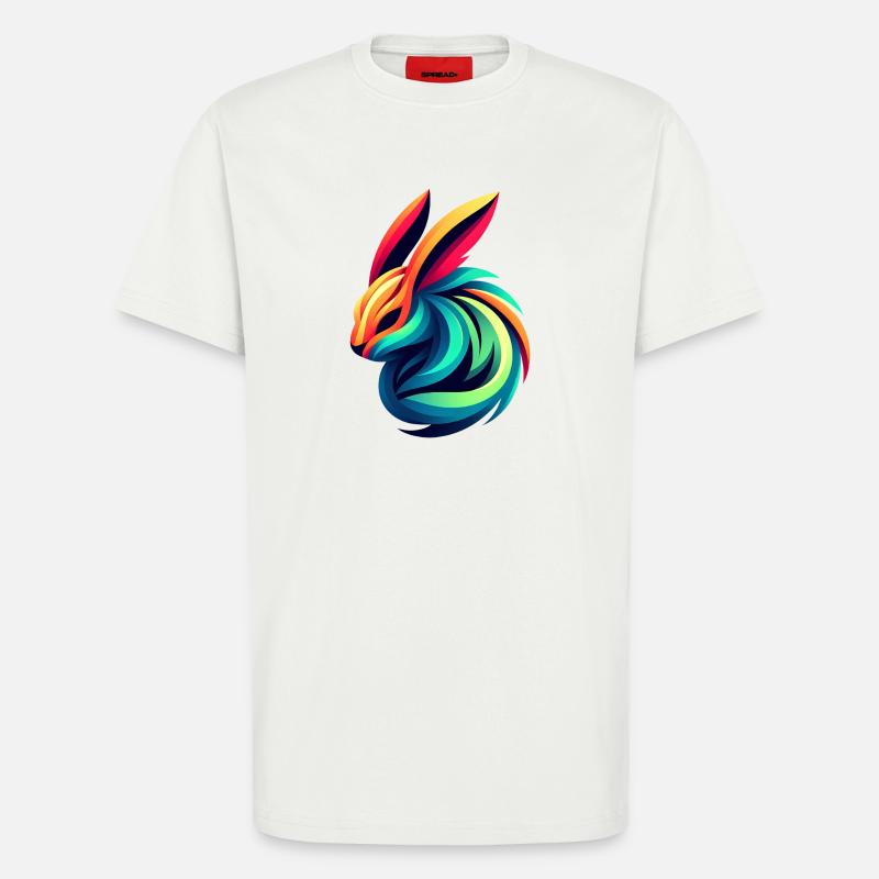 Leuchtender Farbenhase - T-Shirt - made by SPREAD - OFF WHITE