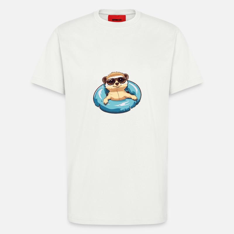 Erdmännchen Comic Cool - T-Shirt - made by SPREAD - OFF WHITE