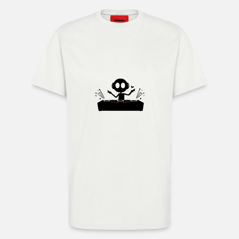 DJ Party Turntables - T-Shirt - made by SPREAD - OFF WHITE