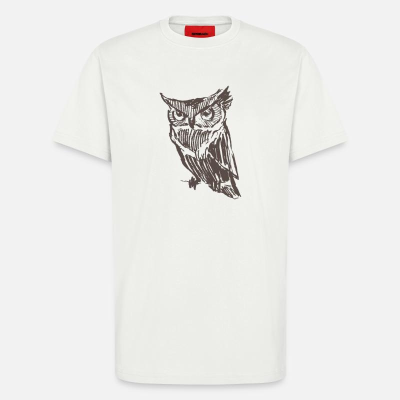 Eule - T-Shirt - made by SPREAD - OFF WHITE