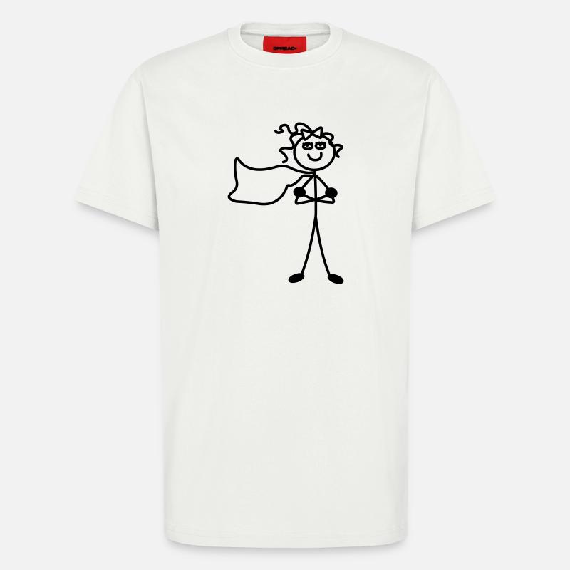 Super Mädchen mit Umhang - T-Shirt - made by SPREAD - OFF WHITE