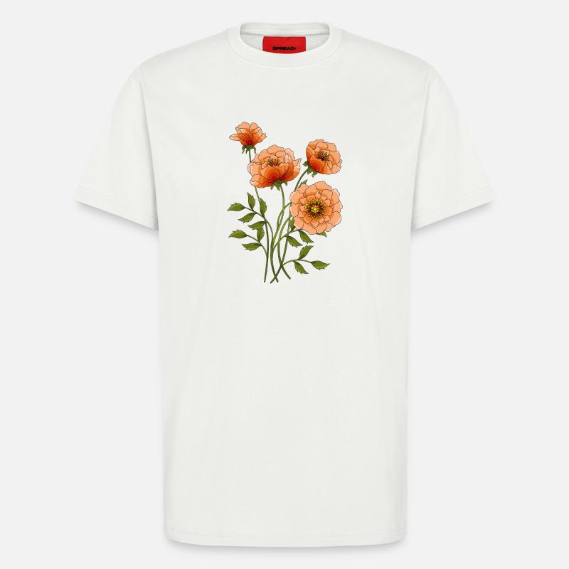Blumen - T-Shirt - made by SPREAD - OFF WHITE