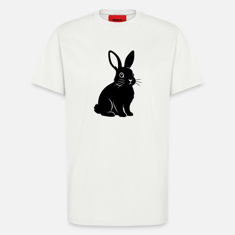 Bunny Rabbit Silhouette Black Vector - T-Shirt - made by SPREAD - OFF WHITE