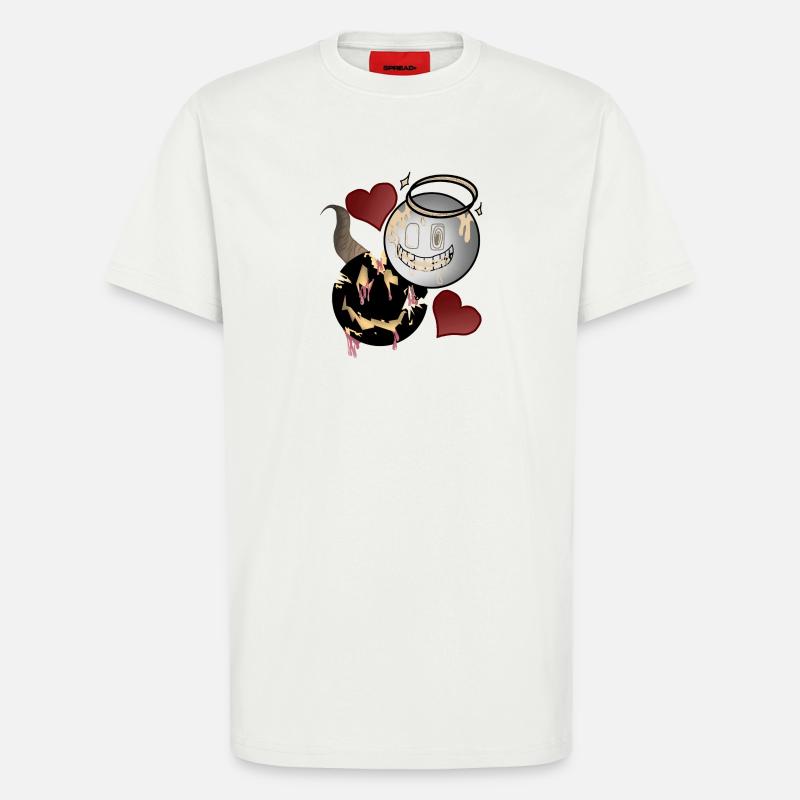 Conception d’Anges et Diables - T-shirt bio décontracté fabriqué en UE - OFF WHITE