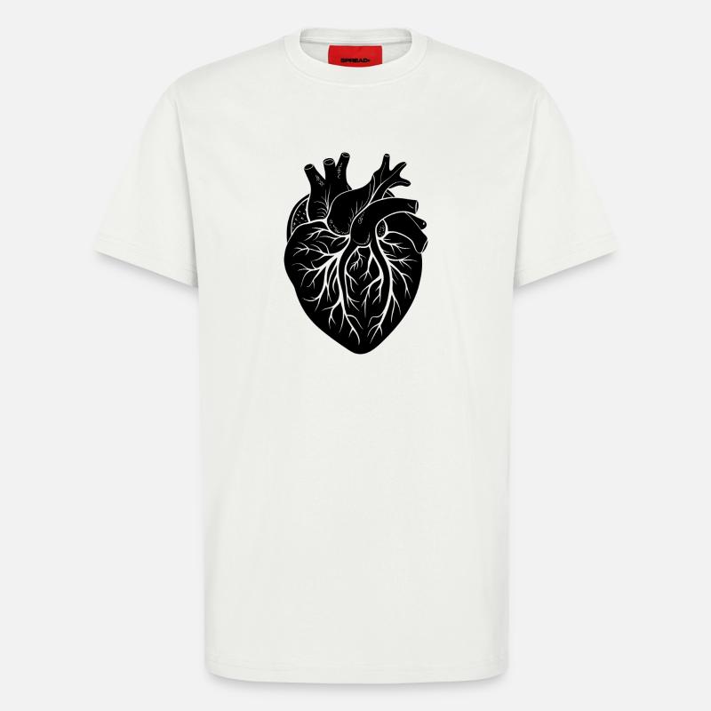 anatomisches Herz - T-Shirt - made by SPREAD - OFF WHITE