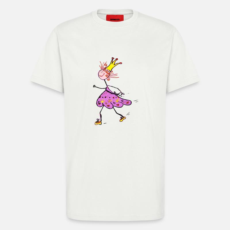 Exécution de la Princesse - T-shirt bio décontracté fabriqué en UE - OFF WHITE