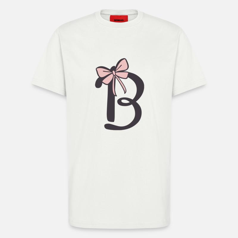 Anfangsbuchstabe B Schleifchen - T-Shirt - made by SPREAD - OFF WHITE