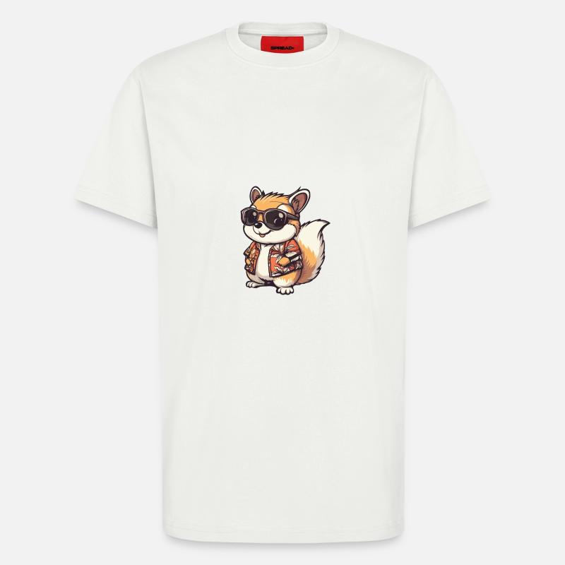 Eichhörnchen Comic Urlaub - T-Shirt - made by SPREAD - OFF WHITE