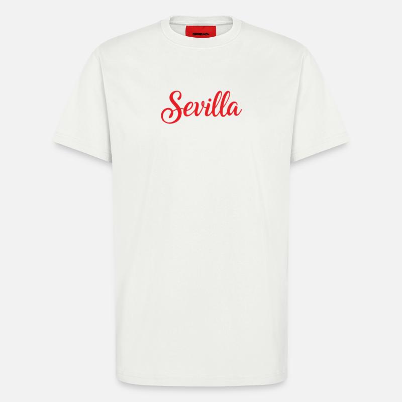 Sevilla Script Rot Pinsel - T-Shirt - made by SPREAD - OFF WHITE