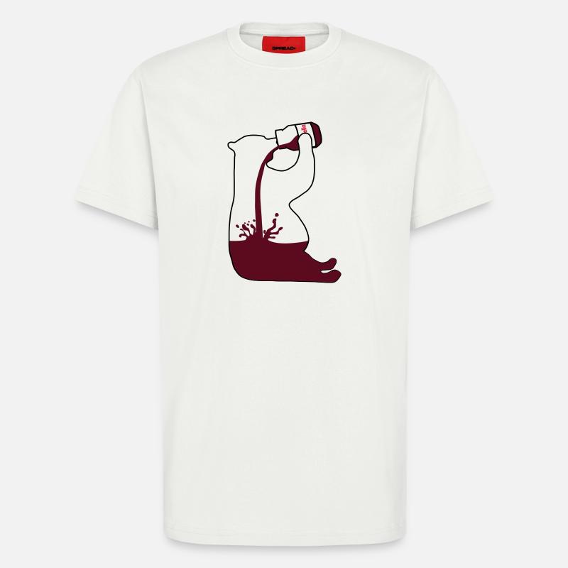 Gewichtheber Bär Schoki - Chocoholic - T-Shirt - made by SPREAD - OFF WHITE