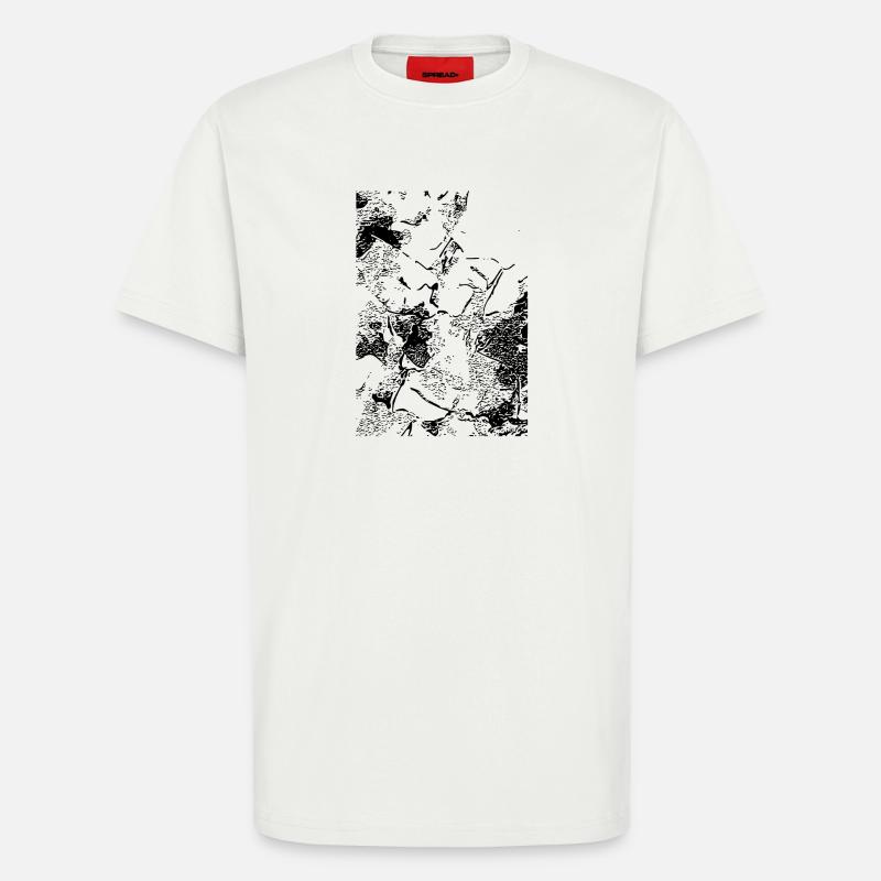 Abstract image / line / black / pattern - T-Shirt - made by SPREAD - OFF WHITE