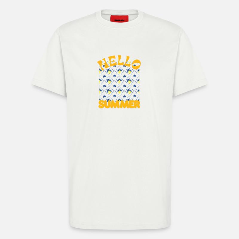 Hello Summer Lemon Pattern - T-Shirt - made by SPREAD - OFF WHITE
