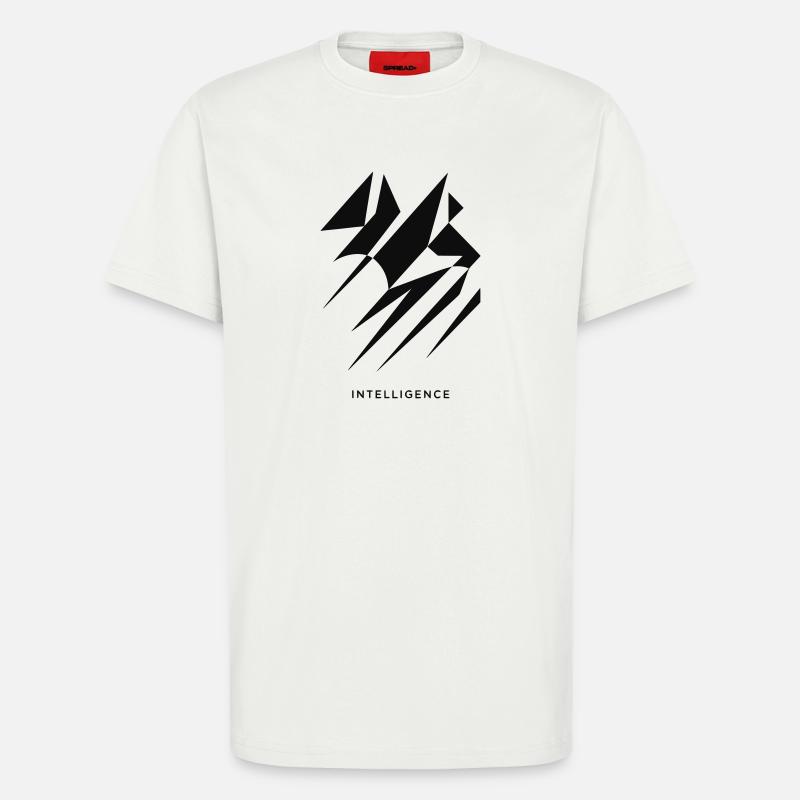 Style d’intelligence - T-shirt bio décontracté fabriqué en UE - OFF WHITE