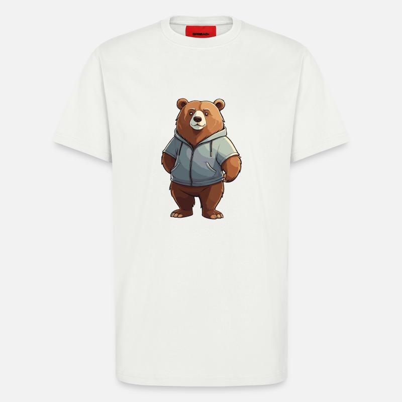 Comic Bär - Tier Design - T-Shirt - made by SPREAD - OFF WHITE