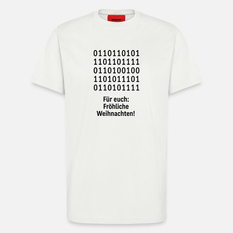 Weihnachtscode Binärmuster - T-Shirt - made by SPREAD - OFF WHITE