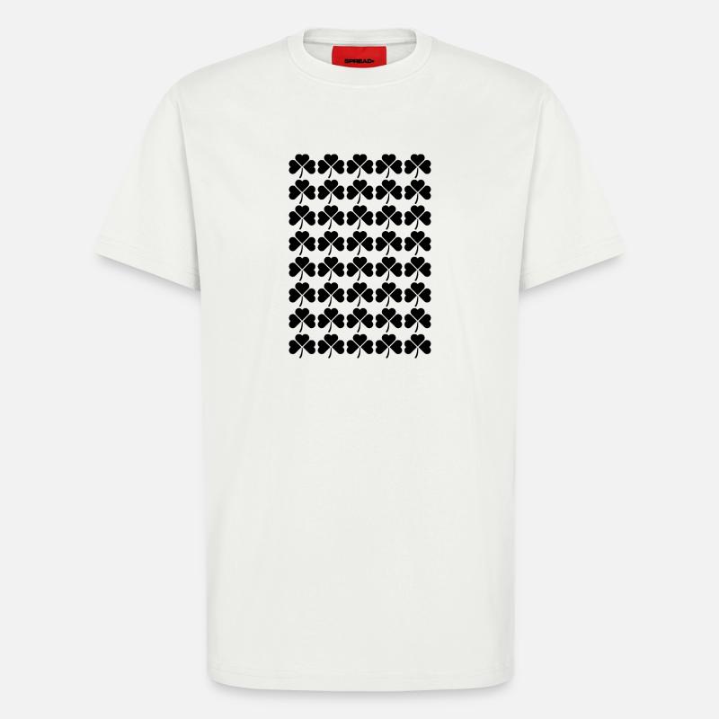 Irish Clover pattern design - T-Shirt - made by SPREAD - OFF WHITE