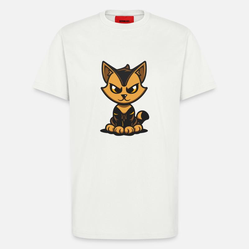 chat - T-shirt bio décontracté fabriqué en UE - OFF WHITE