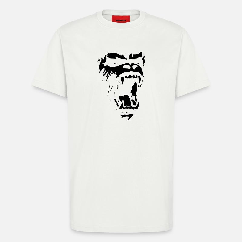 Gorilla - T-shirt bio décontracté fabriqué en UE - OFF WHITE