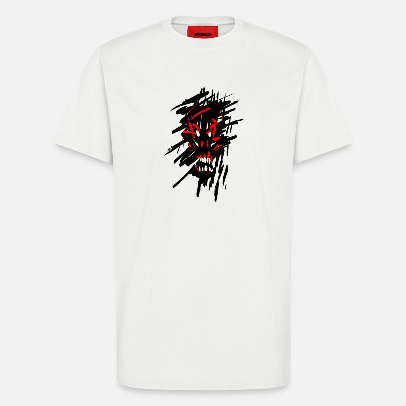 Devil horror graffiti - T-Shirt - made by SPREAD - OFF WHITE