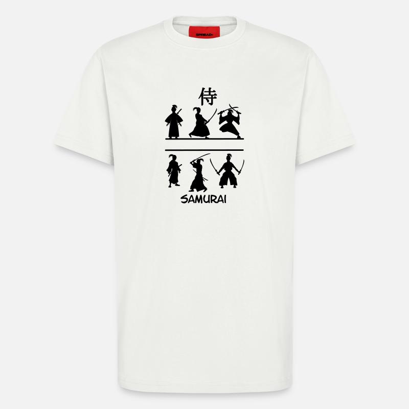 Samurai mit Schwertern - T-Shirt - made by SPREAD - OFF WHITE