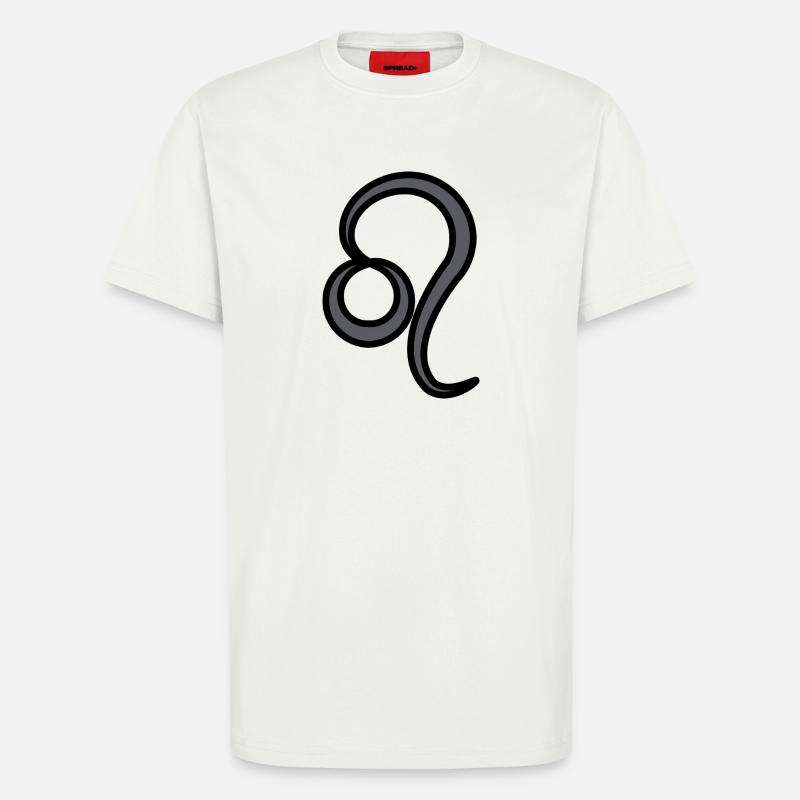 Löwe Sternzeichen Symbol Schwarz & Grau - T-Shirt - made by SPREAD - OFF WHITE