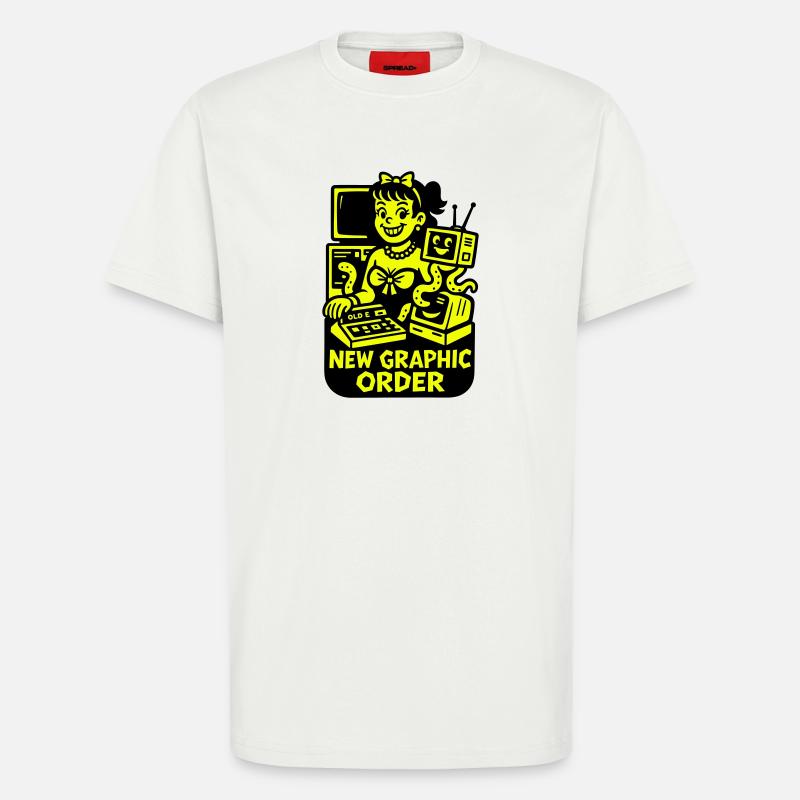 Retro Computer Graphics - T-Shirt - made by SPREAD - OFF WHITE