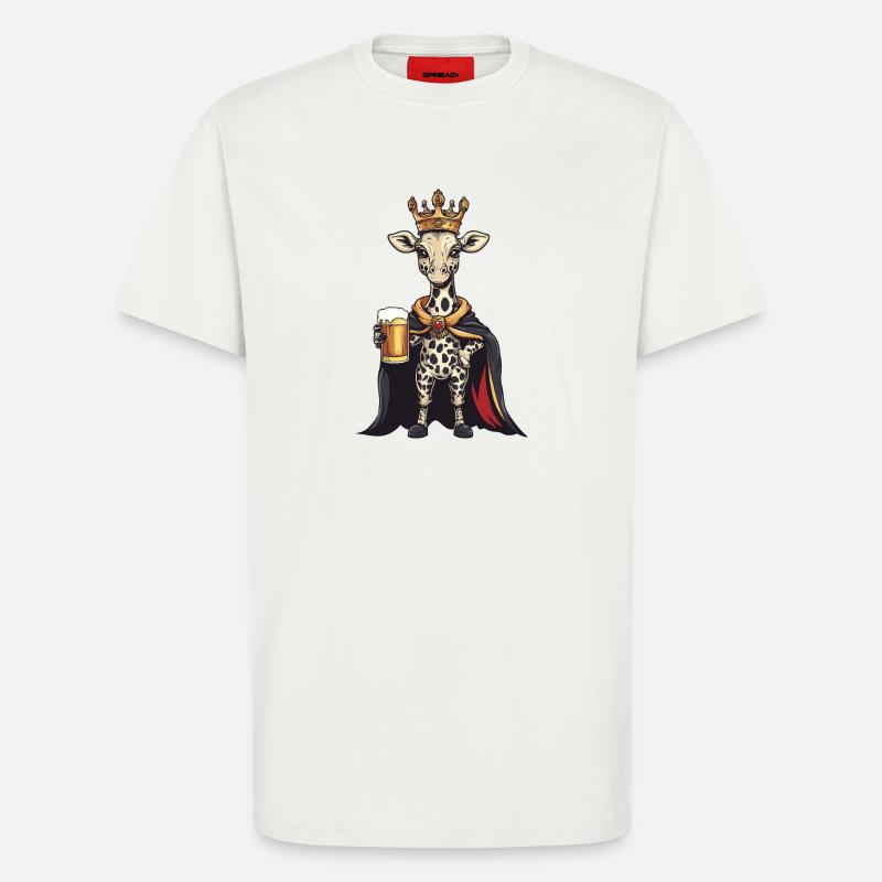 Giraffe Bier König - T-Shirt - made by SPREAD - OFF WHITE