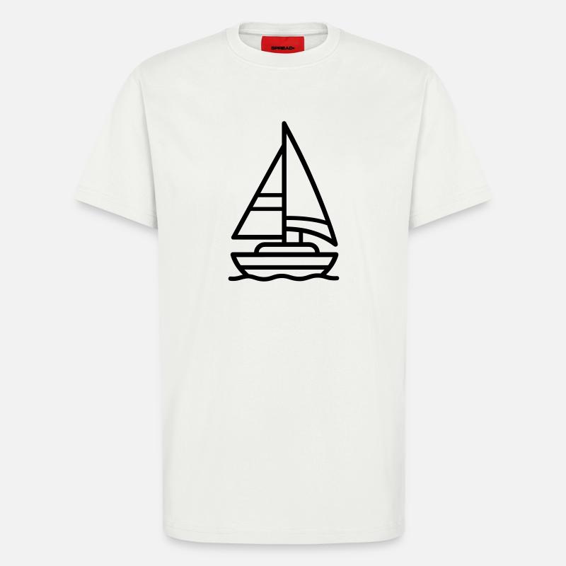sailing ship - T-Shirt - made by SPREAD - OFF WHITE