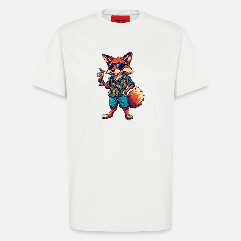 Fuchs Comic Sommer - T-Shirt - made by SPREAD - OFF WHITE