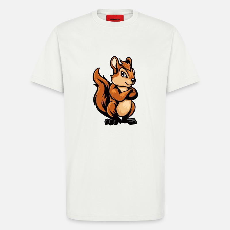 Eichhörnchen Comic - T-Shirt - made by SPREAD - OFF WHITE