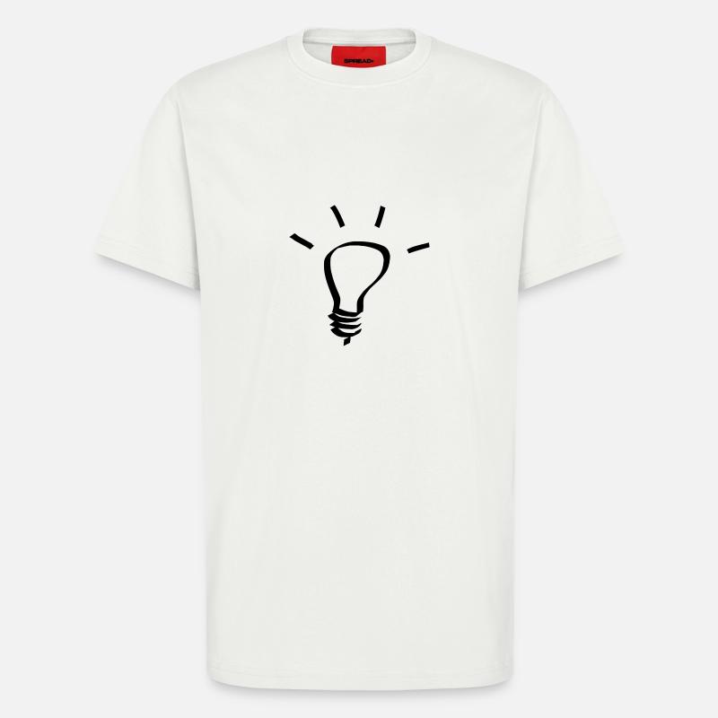 Light bulb idea gift - T-Shirt - made by SPREAD - OFF WHITE