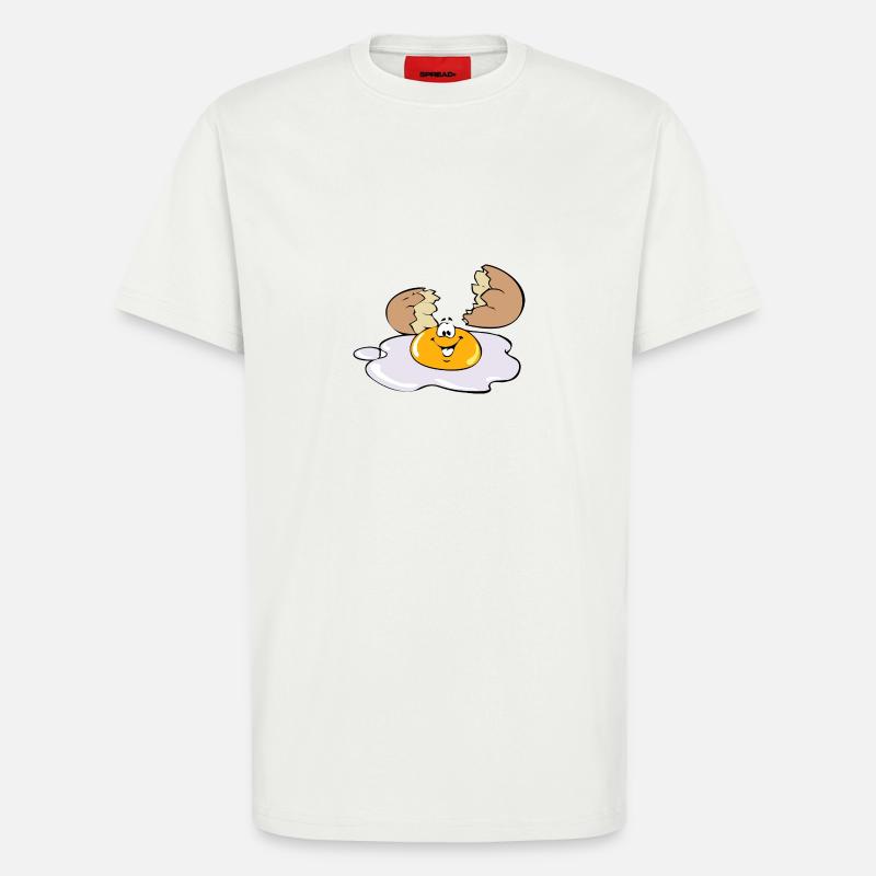 Funny fried egg - T-Shirt - made by SPREAD - OFF WHITE